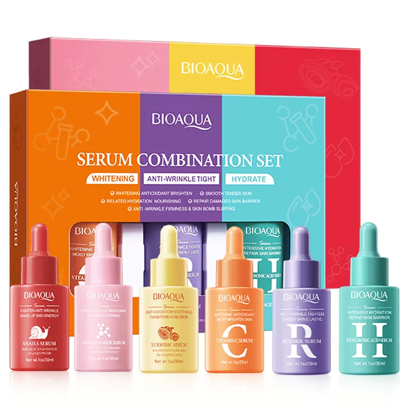 Vitamin C Serum Face - バイオアクアビタミンCヒアルロン酸セラム,保湿,引き締め,明るく,フェイシャルエッセンス,スキンケア,1セットあたり3個