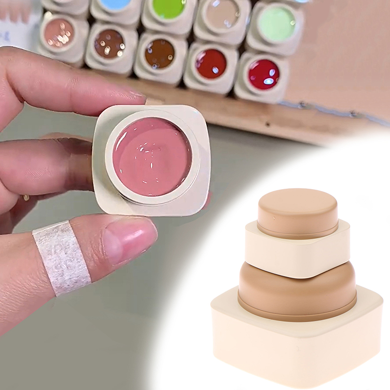 Beauty Makeup Box - 5/20g 空のプラスチック製ネイルアート化粧品スクエア容器ジャー フェイスクリームポット ネイルジェルパウダーボックス メイクアップローションツール包装
