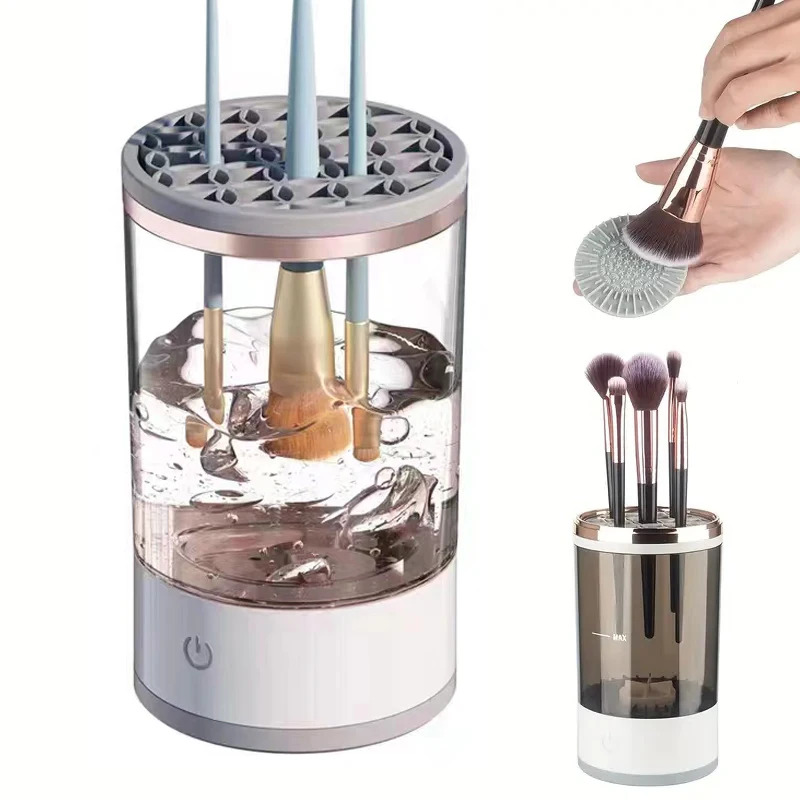 Beauty Makeup Fashion - USB プラグポータブル電動メイクブラシクリーナーゴムメイクアップマシン電動 USB クイッククリーナークリーニングブラシ首輪 Brus