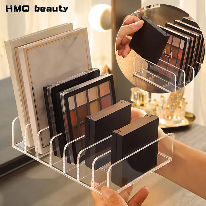 Beauty And Makeup Quotes - 7 コンパートメントメイクアップオーガナイザーデスクトップアイシャドウパレットディスプレイボックスメイクアップブラッシュ化粧品棚メイクアップツール収納ホルダー