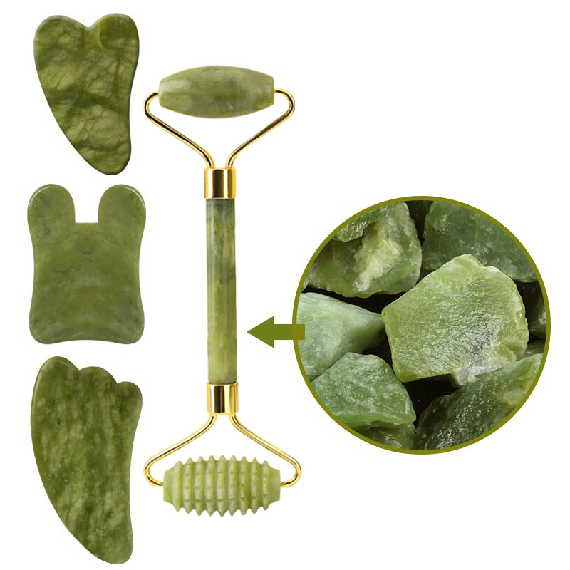 翡翠アイマスク フェイシャルマッサージャー 天然石 グアシャ - Jade Roller Gua Sha のレビューと価格