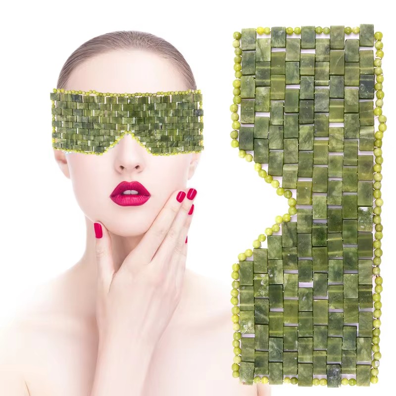 翡翠アイマスク フェイシャルマッサージャー 天然石 グアシャ - Jade Roller Gua Sha のレビューと価格