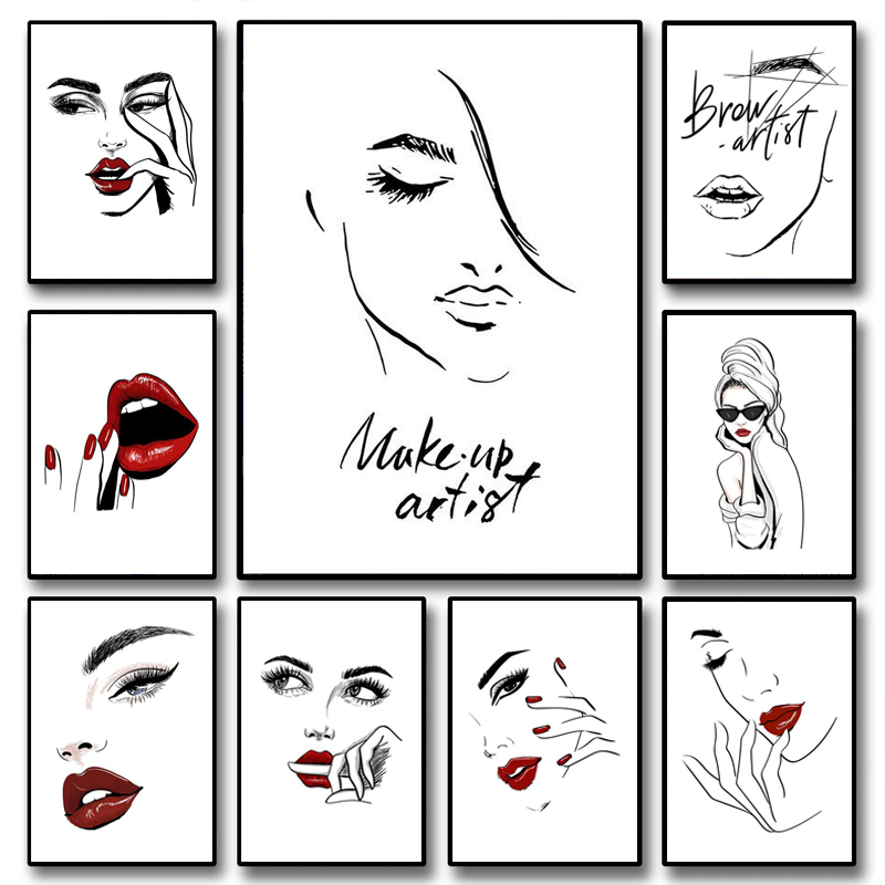 2026年ファッションメイクアップポスター セクシーな美女の - Makeup Is Beauty Quotes のレビューと価格