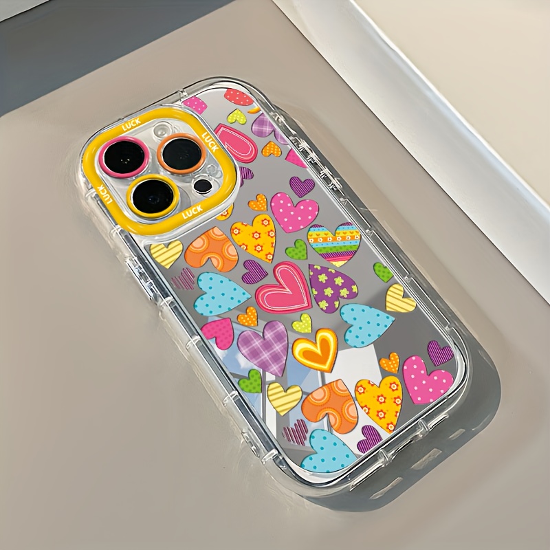 鮮やかなハート型メイクアップミラーデザインのiPhoneケー - Beauty Makeup Fashion のレビューと価格