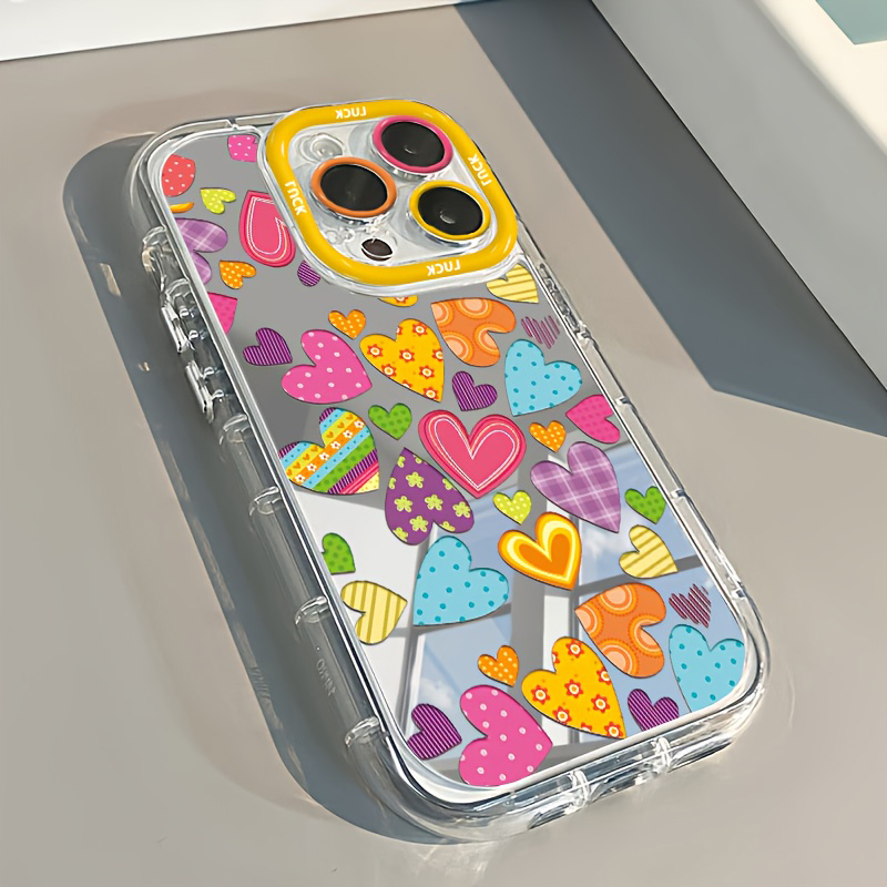鮮やかなハート型メイクアップミラーデザインのiPhoneケー - Beauty Makeup Fashion のレビューと価格