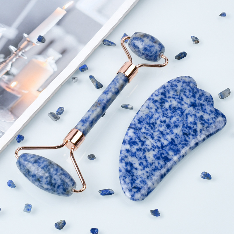 青白ドット翡翠ローラー グアシャストーン フェイスローラー  - Jade Roller Gua Sha のレビューと価格