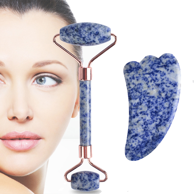 青白ドット翡翠ローラー グアシャストーン フェイスローラー  - Jade Roller Gua Sha のレビューと価格
