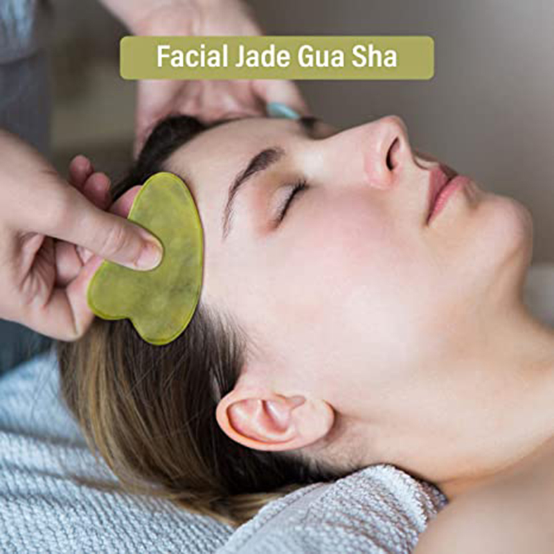 天然翡翠ローラーかっさマッサージセットかっさボードコームガッ - Jade Roller Gua Sha のレビューと価格