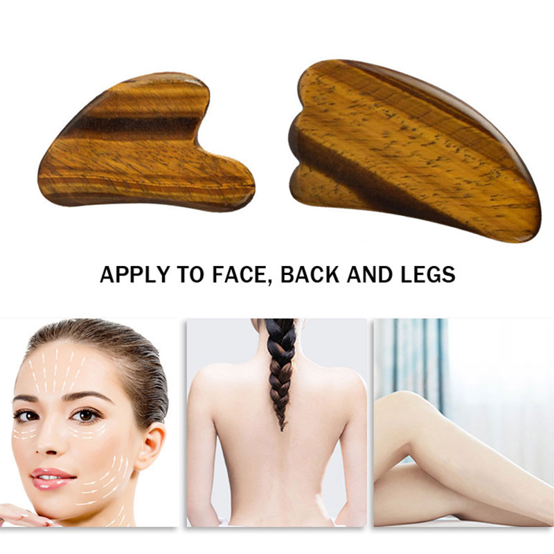 天然タイガーアイ翡翠ローラーカシャ美しいマッサージフェイシャ - Jade Roller Gua Sha のレビューと価格