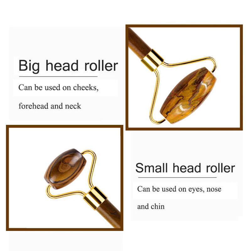 天然タイガーアイ翡翠ローラーカシャ美しいマッサージフェイシャ - Jade Roller Gua Sha のレビューと価格