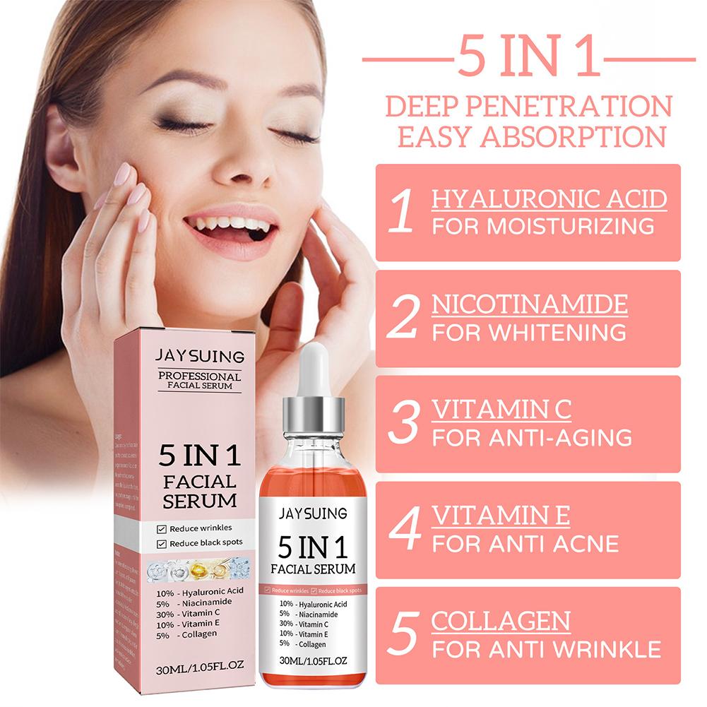 5 in 1 フェイスセラム ビタミンC配合 保湿 美白 し - Vitamin C Serum Face のレビューと価格