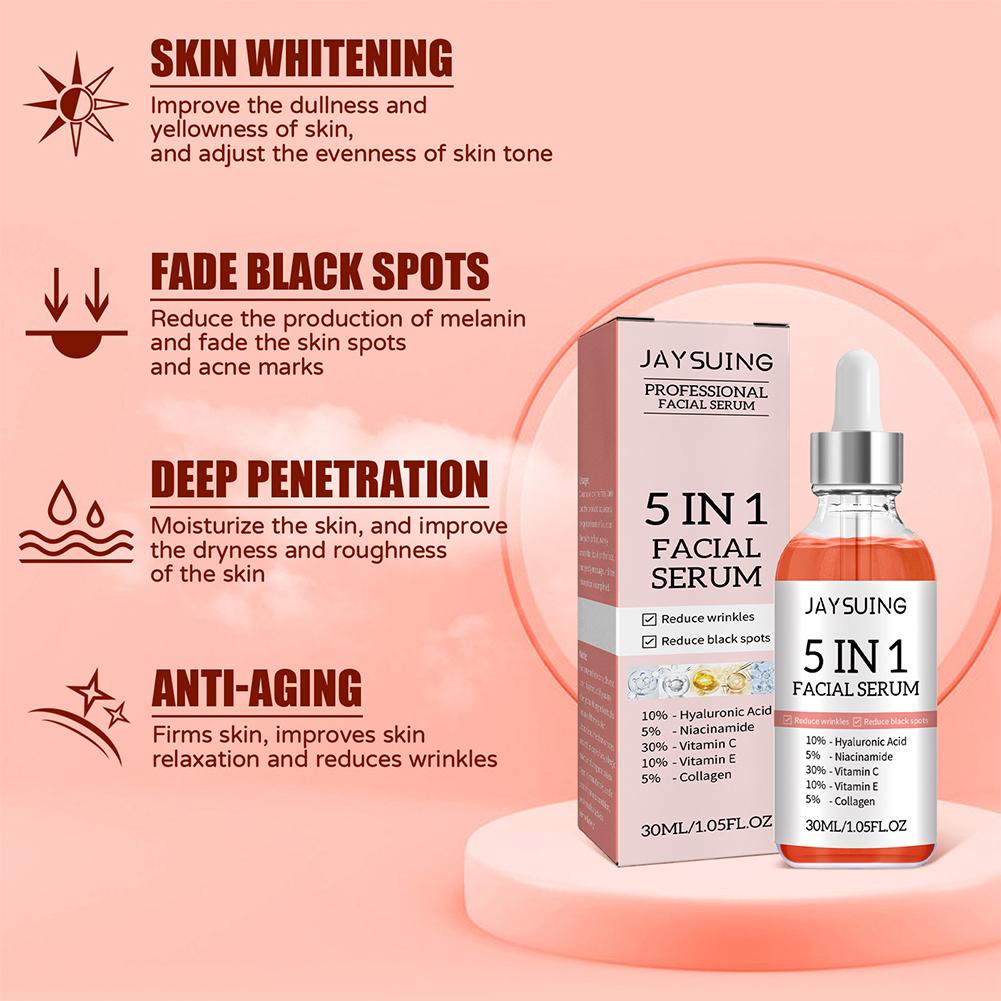 5 in 1 フェイスセラム ビタミンC配合 保湿 美白 し - Vitamin C Serum Face のレビューと価格