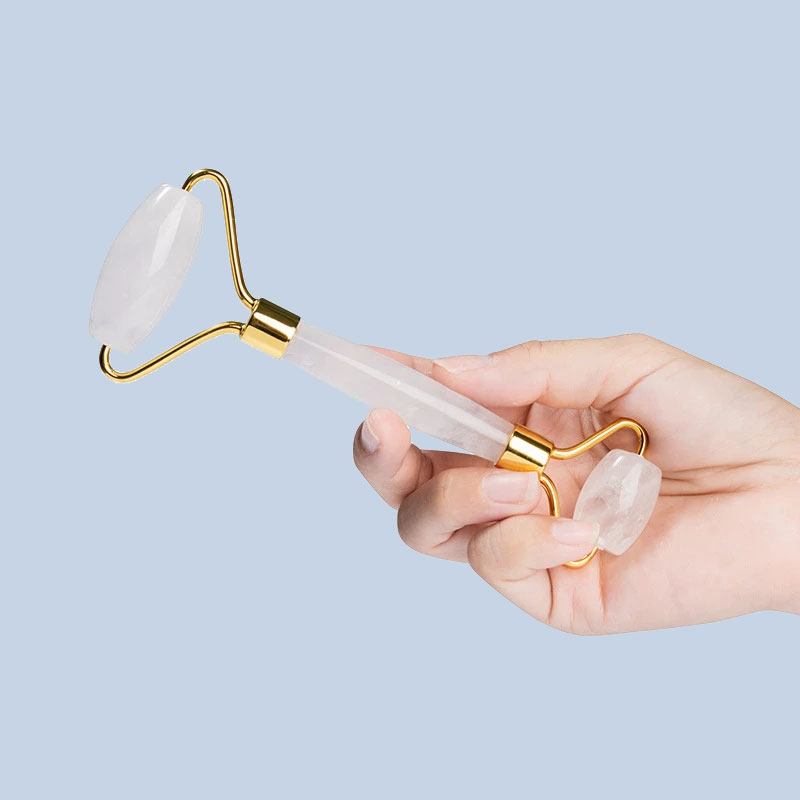 ナチュラルホワイトクリスタルフェイスマッサージローラーガッシ - Jade Roller Gua Sha のレビューと価格