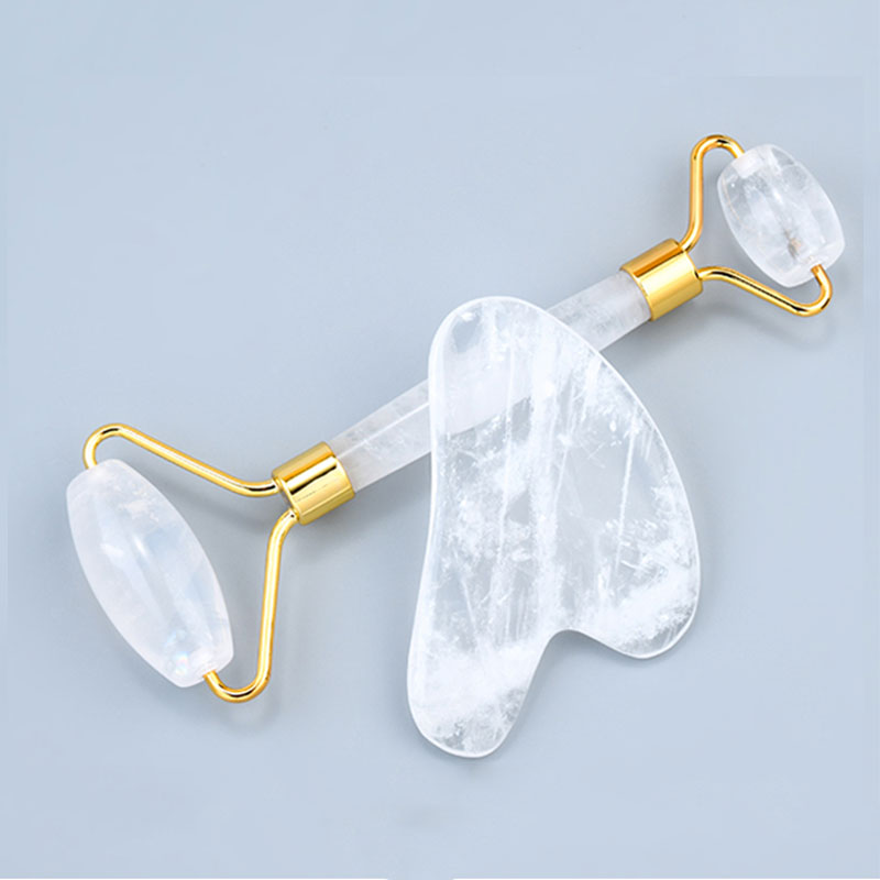 ナチュラルホワイトクリスタルフェイスマッサージローラーガッシ - Jade Roller Gua Sha のレビューと価格