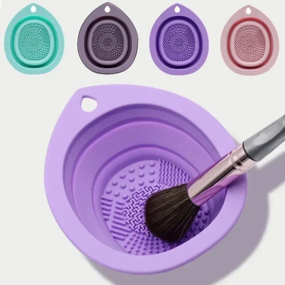 シリコーンメイクブラシクリーニングボウル折りたたみ式洗浄スク - Beauty Makeup Fashion のレビューと価格