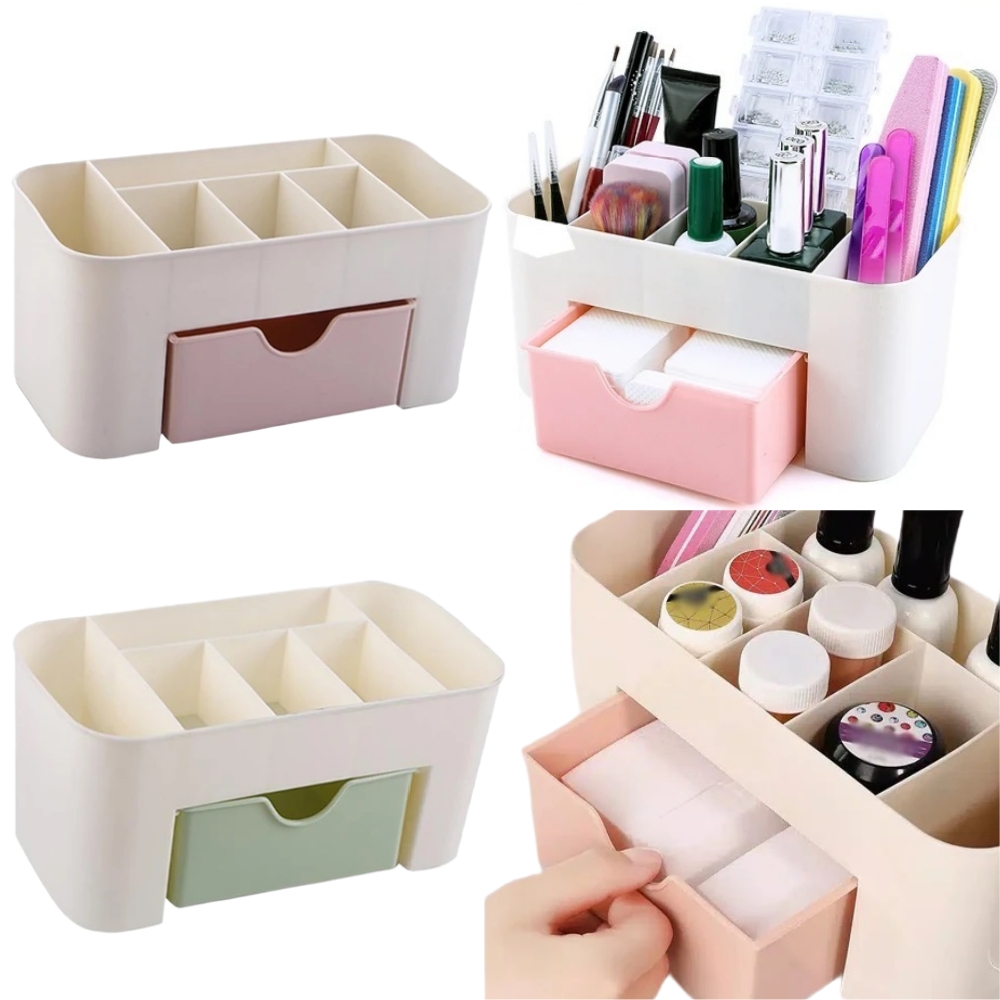 ネイルアートオーガナイザーデスクトップ引き出し化粧品収納ボッ - Beauty Makeup Box のレビューと価格