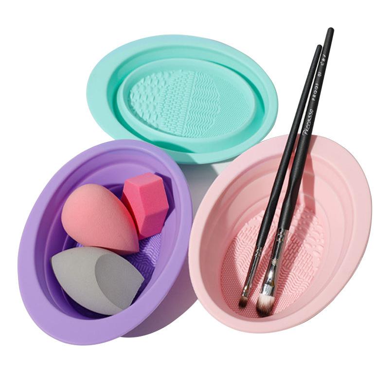 ソフトシリコンメイクブラシクリーナー折りたたみパウダーパフク - Beauty Makeup Box のレビューと価格
